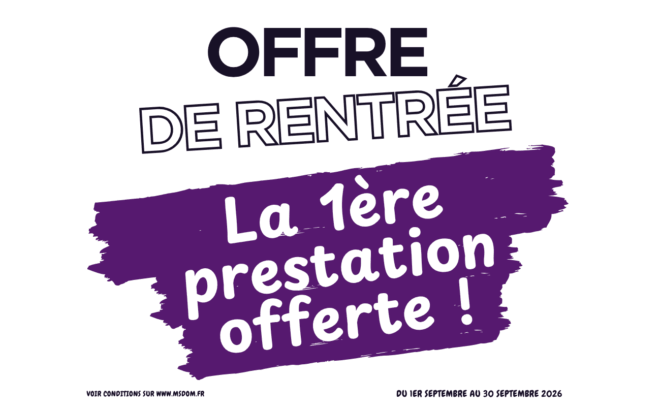 Offre de rentrée - la première prestation est offerte !