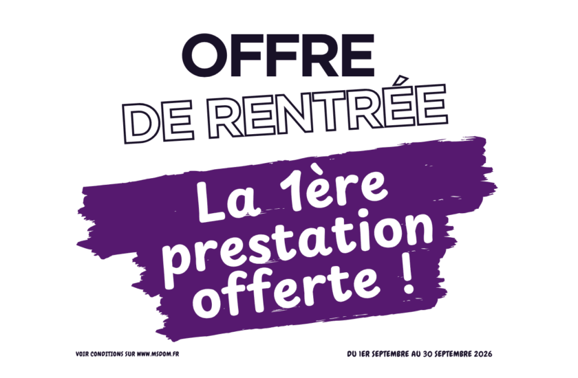 Offre de rentrée - la première prestation est offerte !